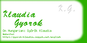klaudia gyorok business card