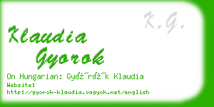 klaudia gyorok business card